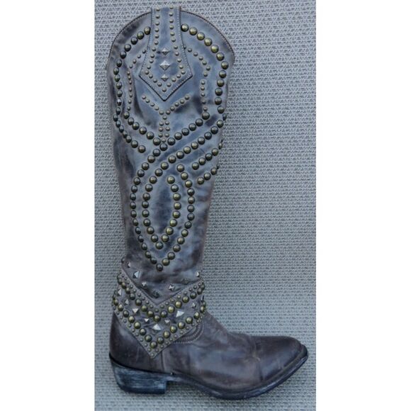 Old Gringo Belinda Womens Size 7 B Brown Studded 18.5" Tall Western Boots - Picture 5 of 16